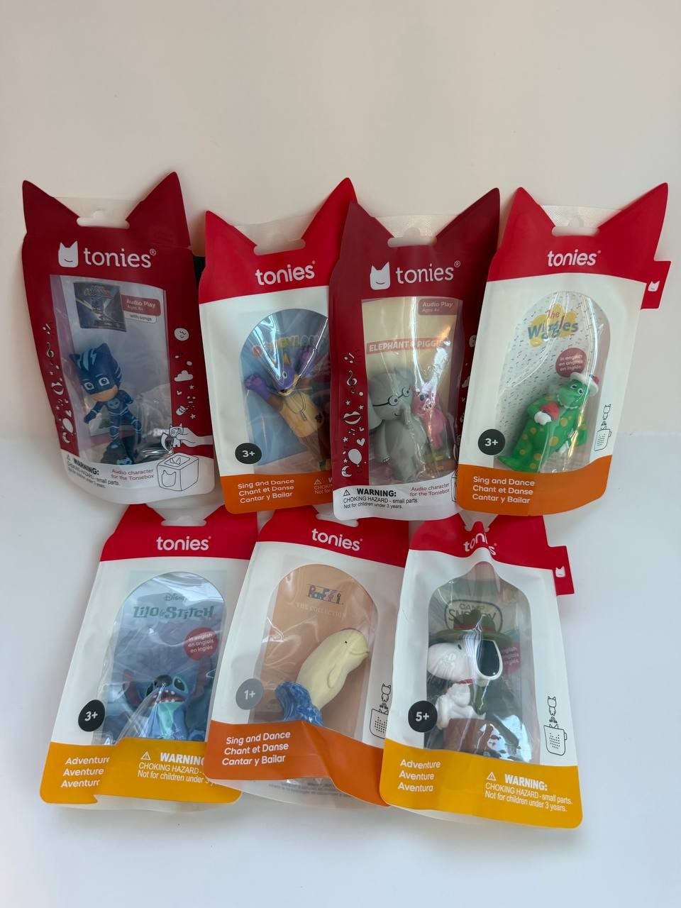 Tonies PjMasks, Raffi, Wiggles, Doggyland, Snoopy, Stitch, Piggy Bundle