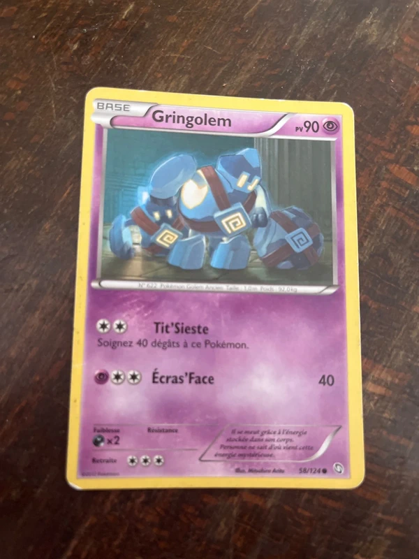 Carte Pokémon Gringolem 58/124 – Dragons Éveillés (VF)