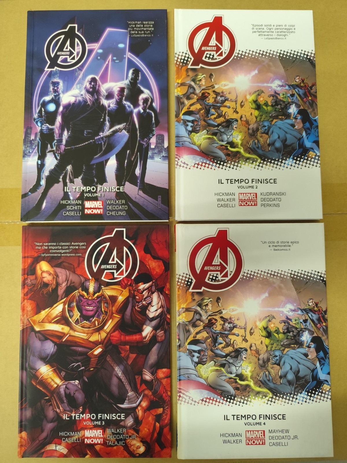 AVENGERS - Il Tempo Finisce - Serie completa di 4 volumi - Jonathan Hickman