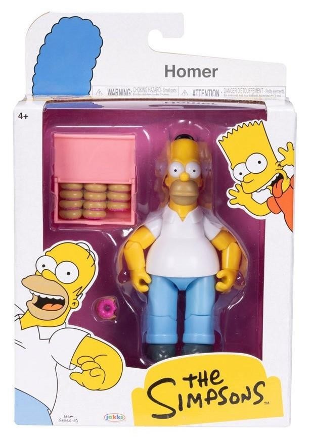 Jakks Pacific The Simpsons Wave 2 Homer Con Ciambelle Figure 5" Nuovo Sigillato