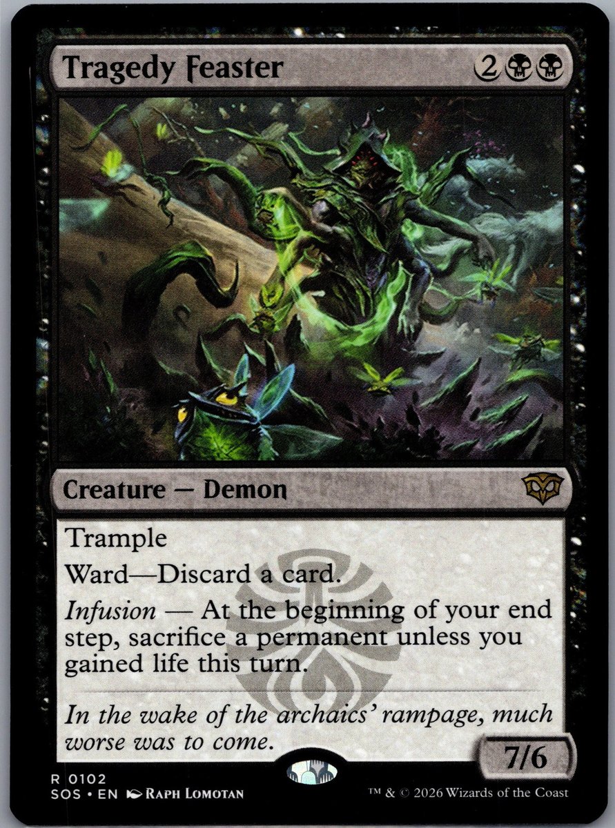 Tragedy Feaster 0102 Strixhaven: Scuola di Maghi Raro Nuovo con etichette MTG