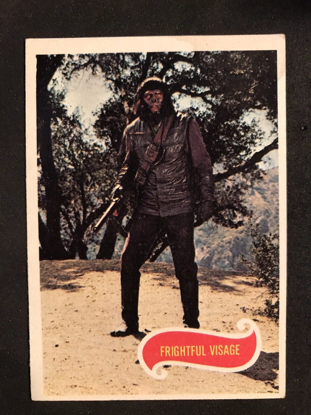 Frightful Visage vintage 1967 Planet Of The Apes Apjac trading card # 65