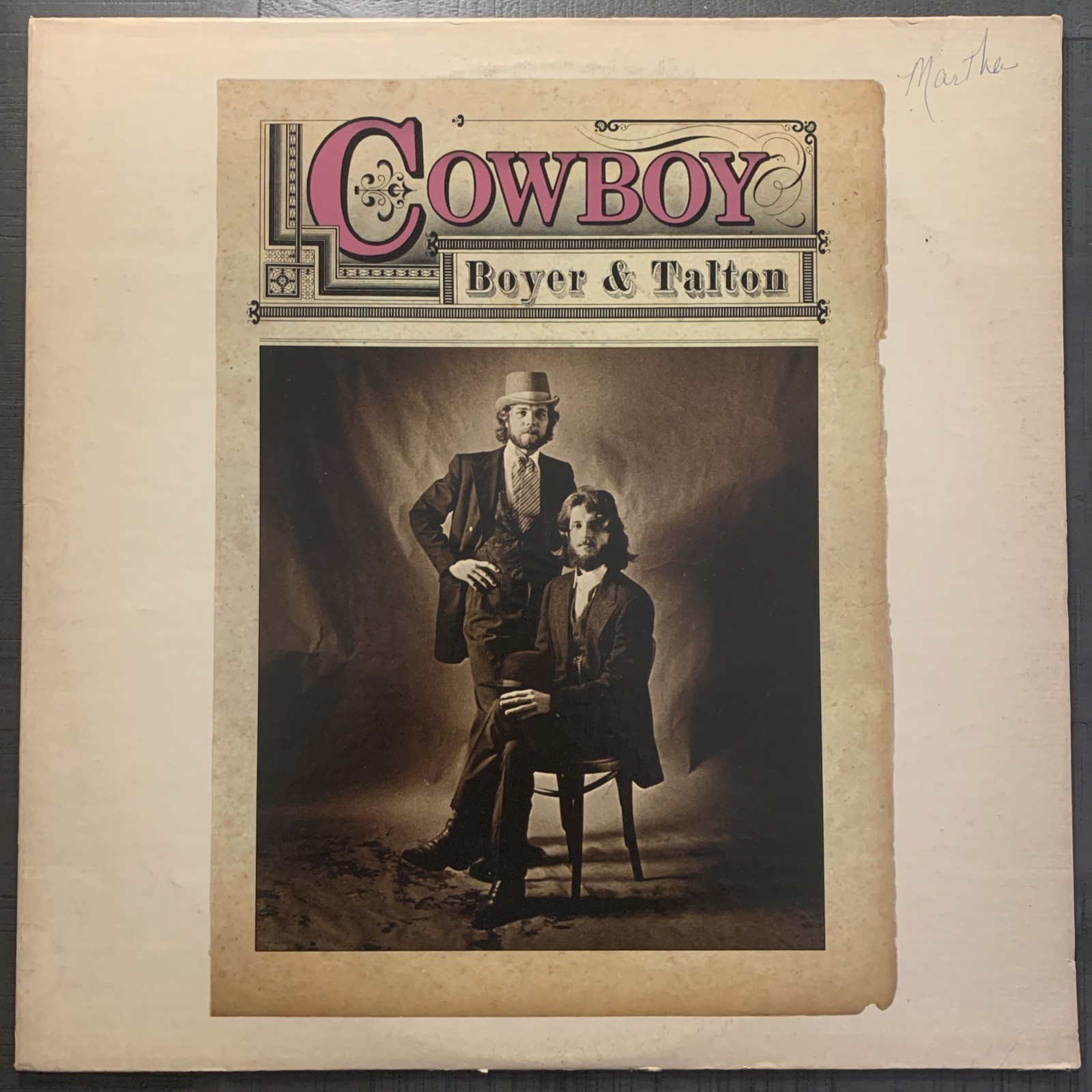 Boyer and Talton - Cowboy Original Vinyl LP  Clean! VG++  FULLY TESTED