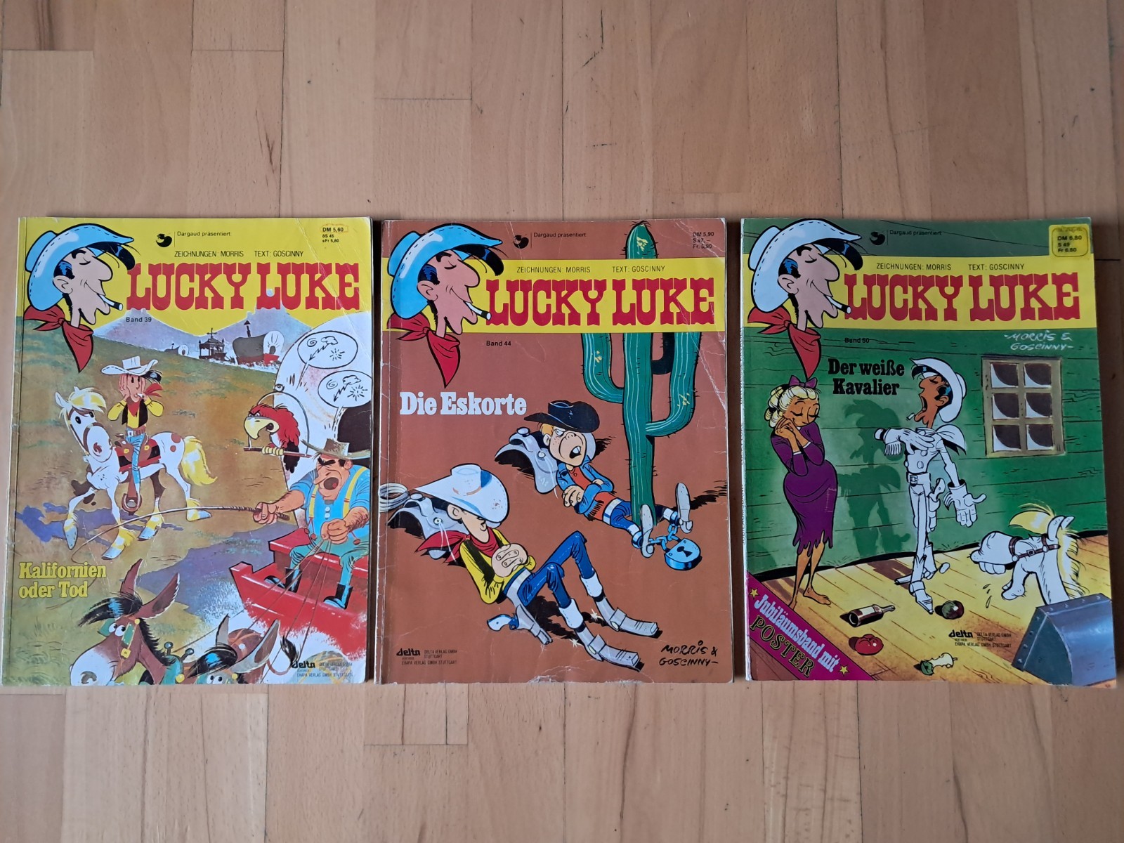 Lucky Luke n.39, 44, 50 - Raccolta 3 album fumetti prime edizioni originali Morris