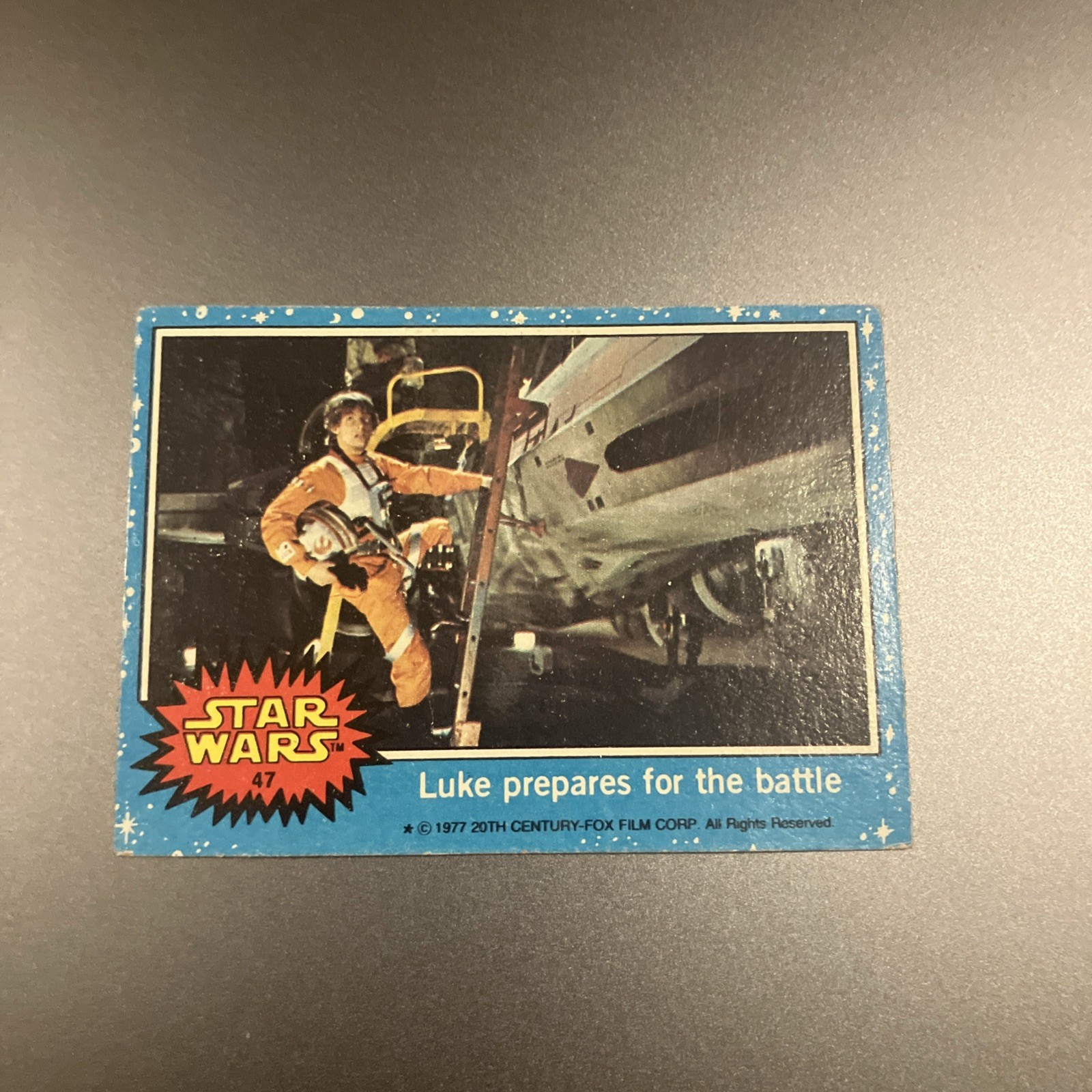 Star Wars 1977 Topps Base Set Luke Skywalker Luke prepares for the battle #47