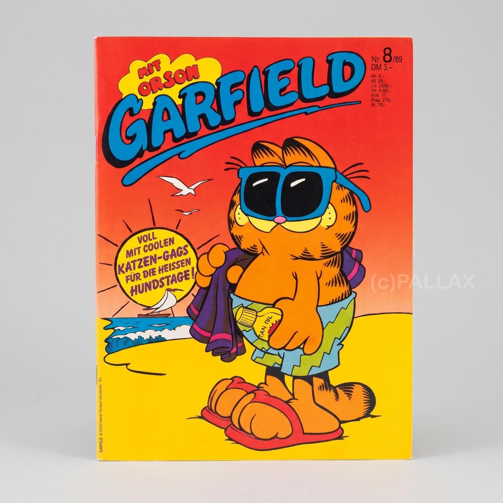 FUMETTO GARFIELD N.8/89 CON POSTER / BAVARIA 1989