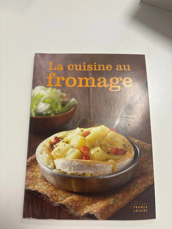 Livre de recettes de cuisine au fromage
