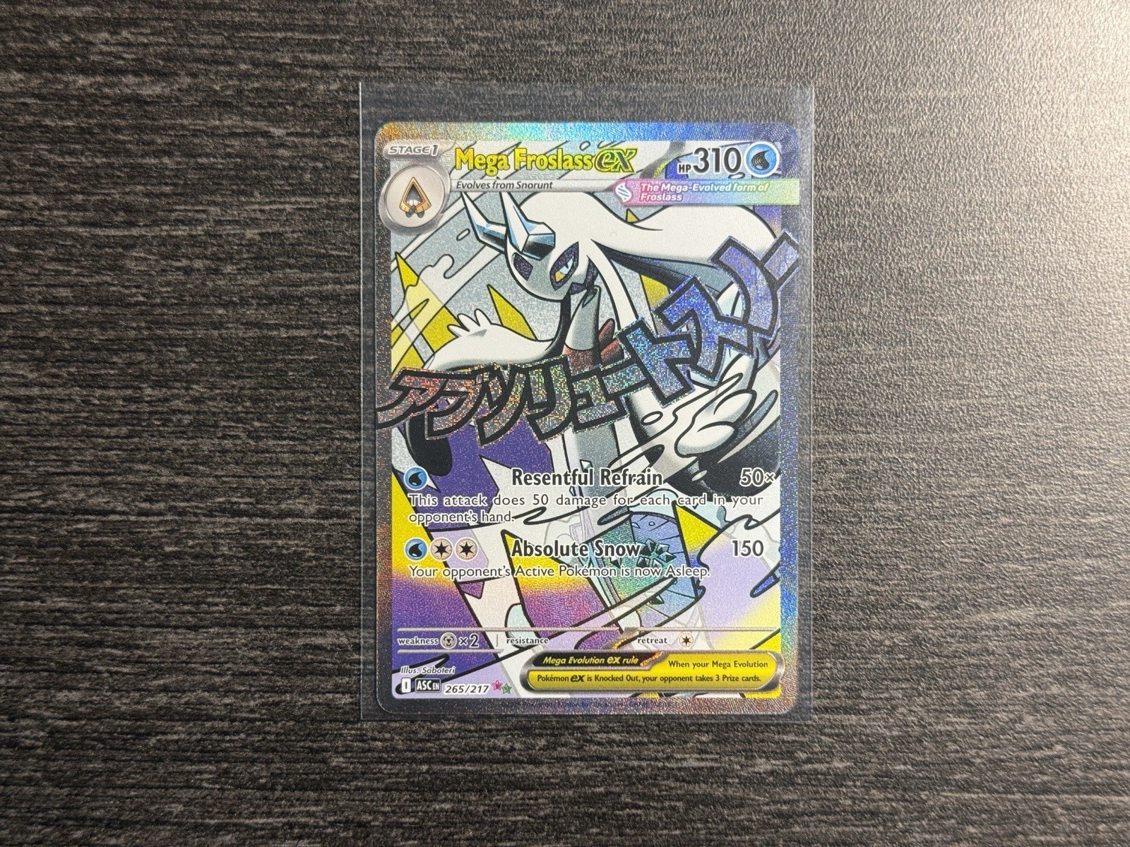 Mega Froslass ex 265/217 Eroi Ascesi Mega Attacco Raro Holo Pokemon TCG NM