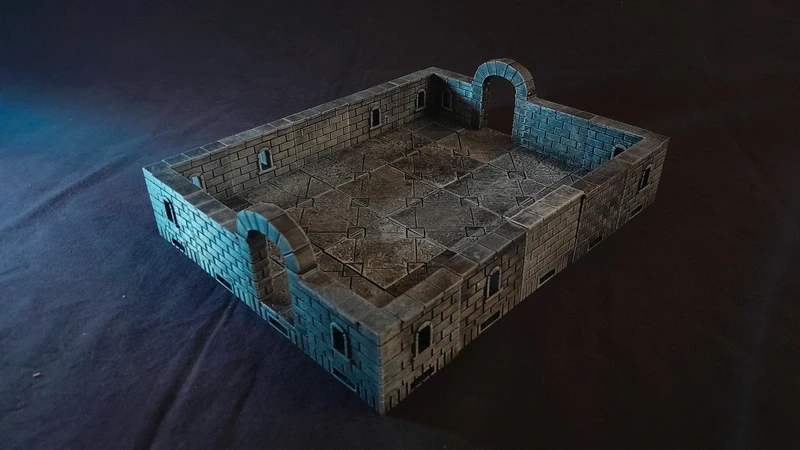 Pack petite salle imprimé 3D peint pour jeux de rôle (D&D, Pathfinder, Warhammer, JDR)