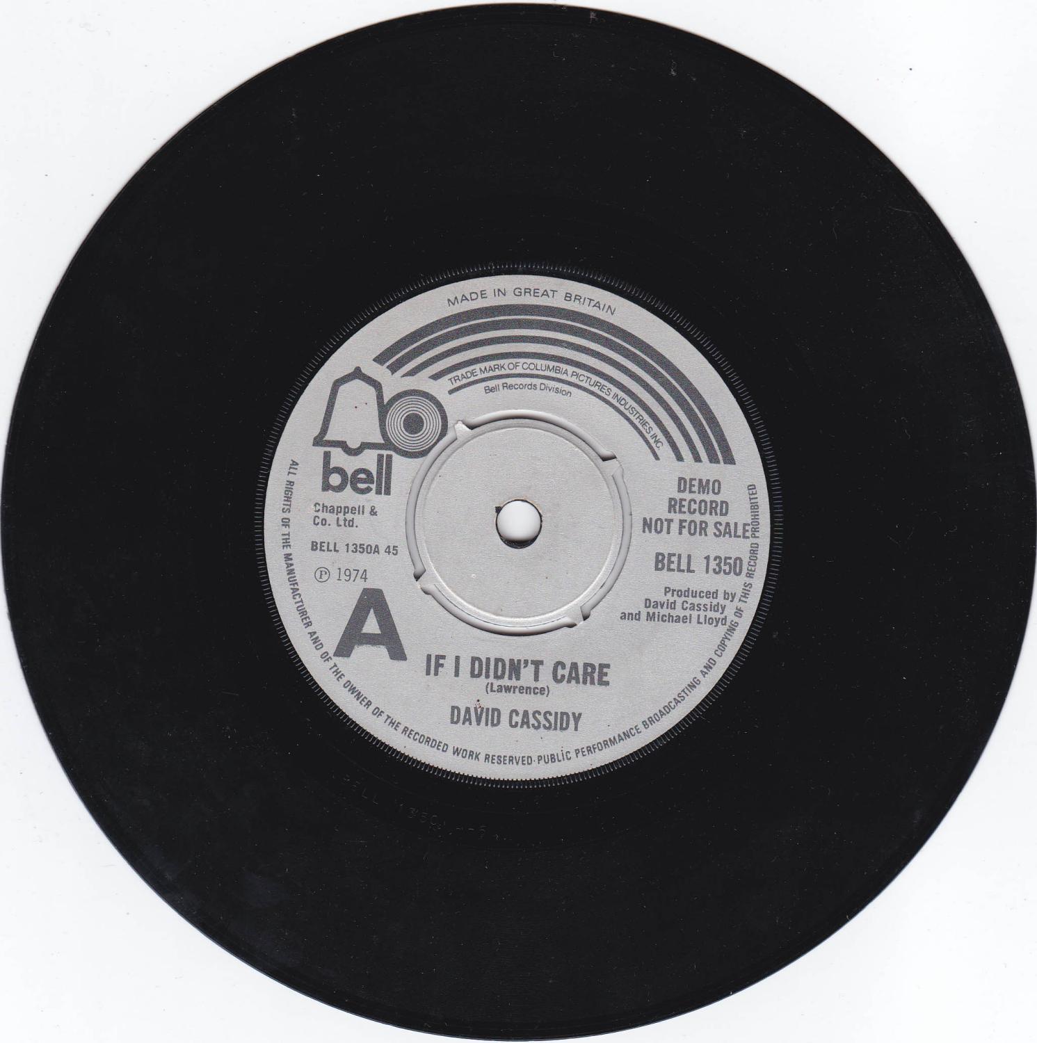 David Cassidy - If I Didn't Care (UK) ++ used ++