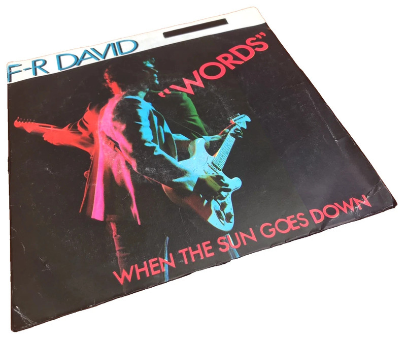 Vinyle 45 tours   F.R David  Words (1982)  Carrere 49963
