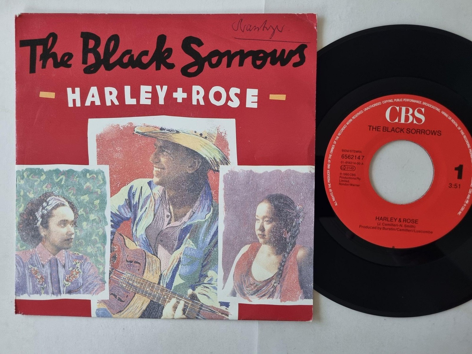 The Black Sorrows - Harley + Rose 7'' Vinyl Holland