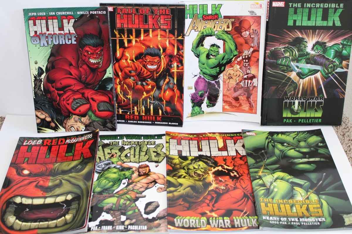 Lotto di 8 graphic novel Marvel Comic varie HULK