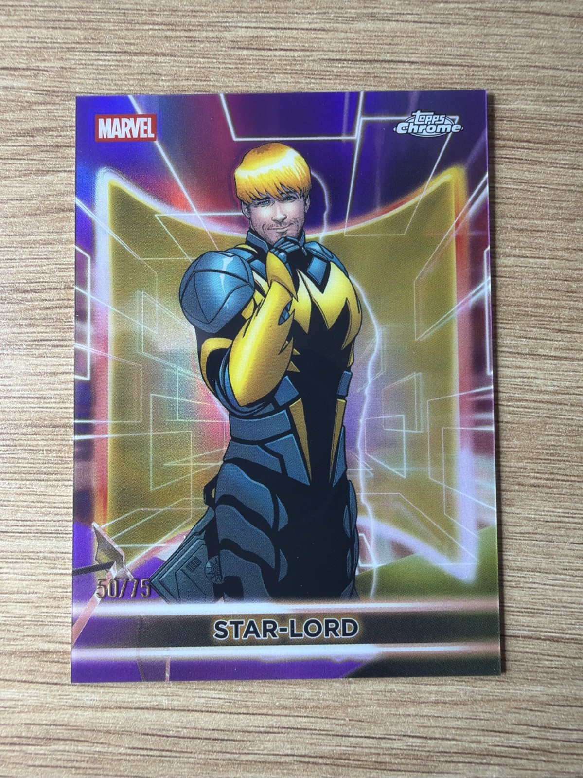 2026 Topps Chrome Neon #74 Marvel Star-Lord Purple Refractor /75