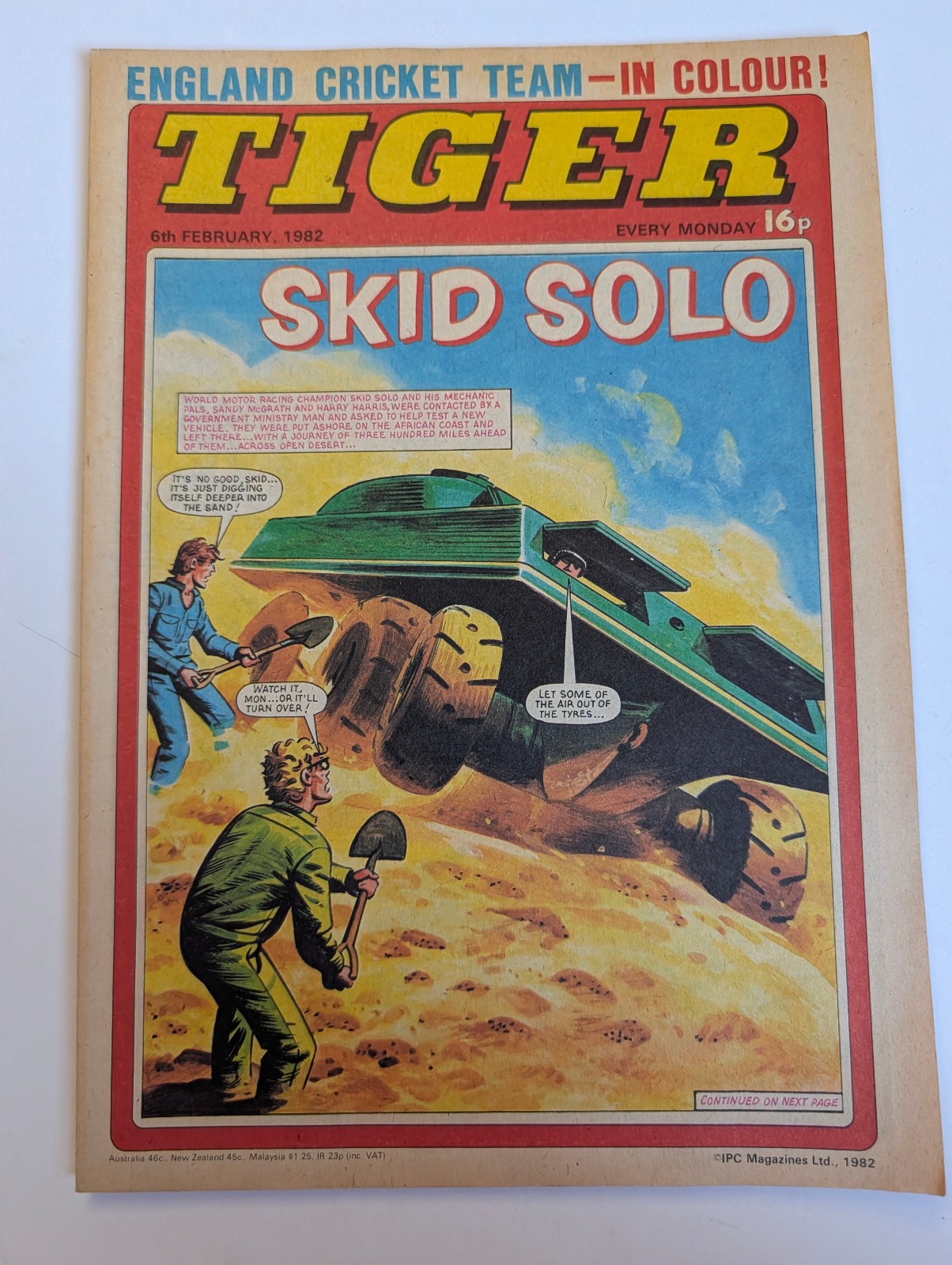 Tiger Comic 6th February 1982, IPC Magazines Ltd.