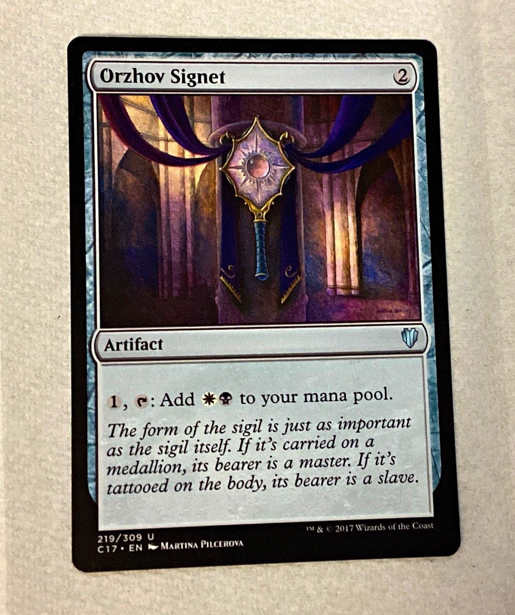 Wizards of the Coast Orzhov Signet Commander 2017 219/309 Uncommon Regular EN