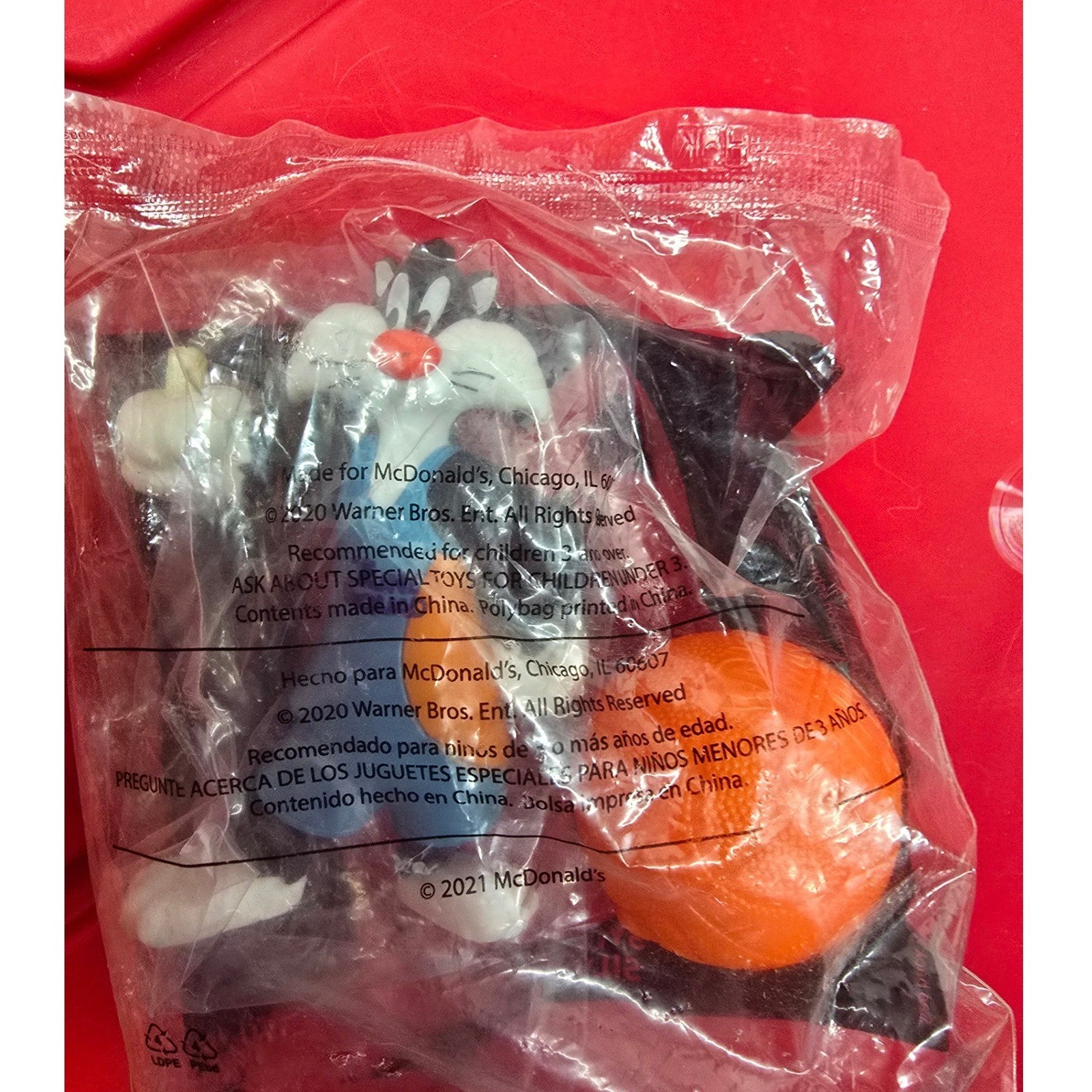 Space Jam Sylvester McDonald's Happy Meal giocattolo 2021 basket