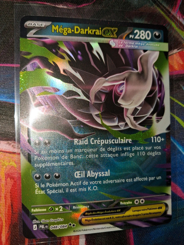 Carte Pokemon Méga Darkrai ex 048/084 Nuit Noire