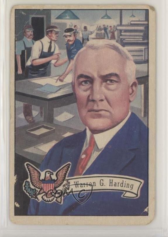1952 Bowman Presidenti degli Stati Uniti Warren G Harding #31 z6d