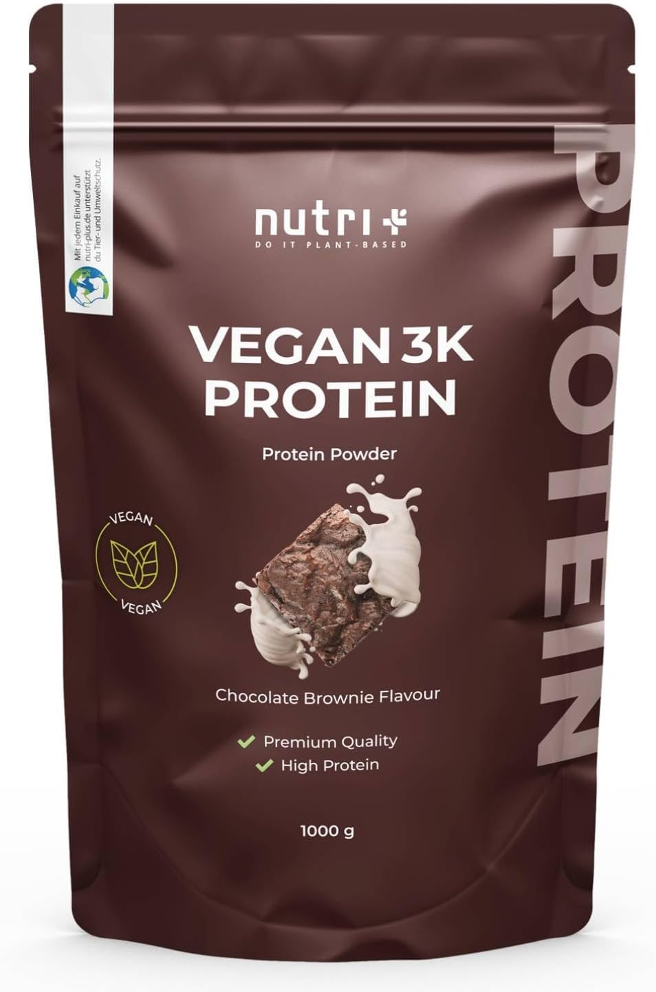 Nutri+ Proteina in Polvere 3K Vegan Brownie Al Cioccolato Proteine
