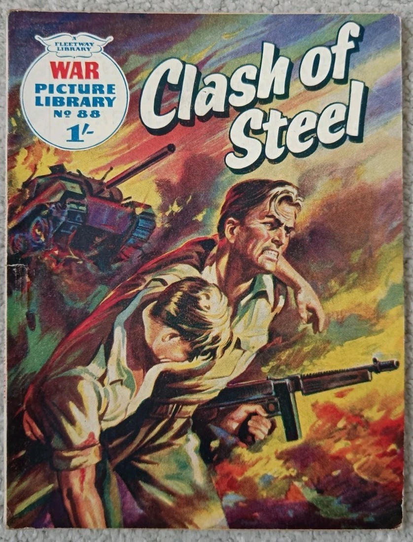 Early 1960s War Picture Library Vintage Comic - No 88 Clash Of Steel - VGC