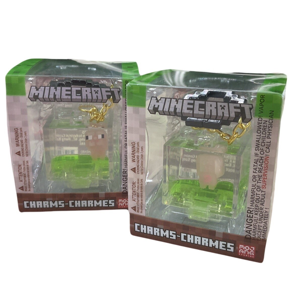 Minecraft Charms Mojang Studios Keychain Pig Liquid Slime Block 1 Charm In Box