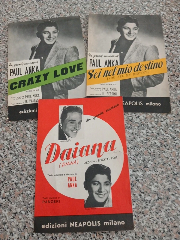 Lotto 3 spartiti di Paul  anka
