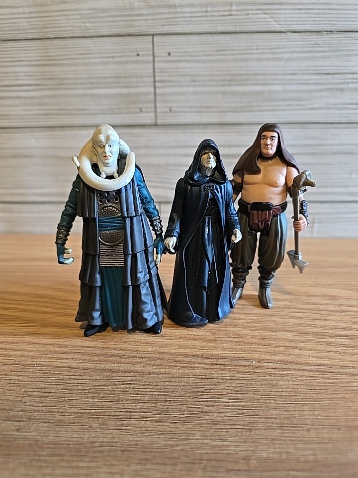 Star Wars Figurine 3 Bavaglino Fortuna Imperatore Palpatine Malakili Rancor Keeper 1997 M5
