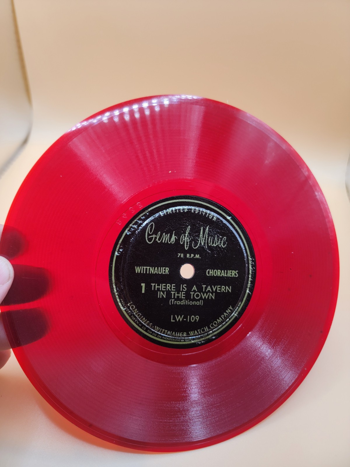 Gems Of Music 45 Rpm Vinyl Record Red LE Longines Invitation To Dance Tavern 