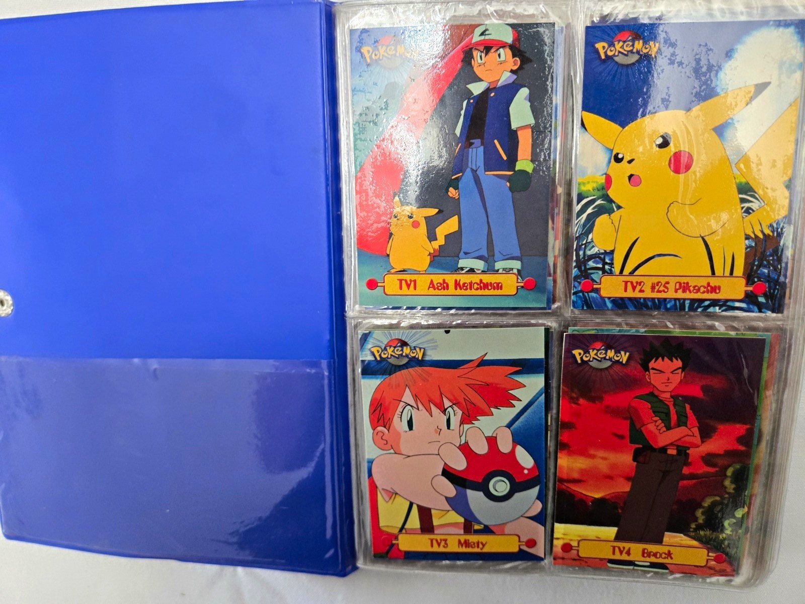 Vintage 1999 Topps Pokémon TV Animation Edition Trading Cards Lot 89 w/ Binder 