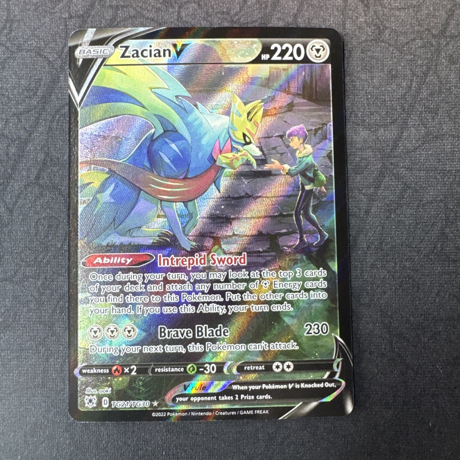 Zacian V TG21/TG30 Swsh10: Astral Radiance Trainer Gallery Holo Pokemon