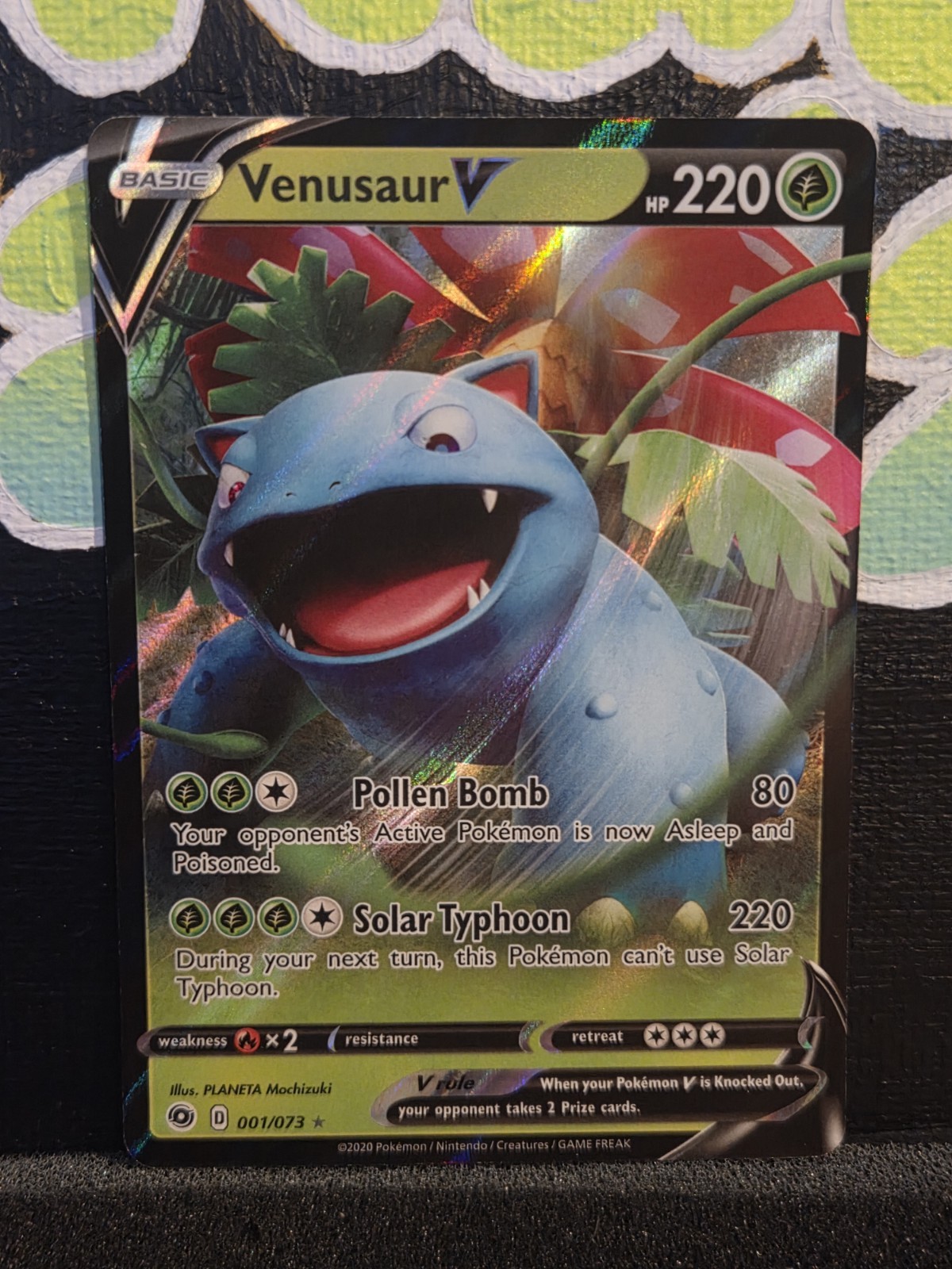 Venusaur V 001/073 Holo V Rare Champion's Path Pokemon 