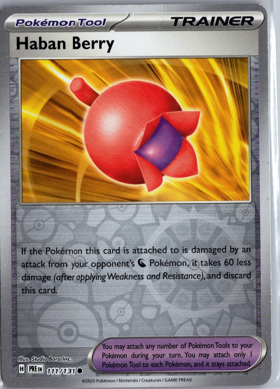 Haban Berry 111/131 Evoluzioni Prismatiche Comuni Pokemon Reverse Holo MP