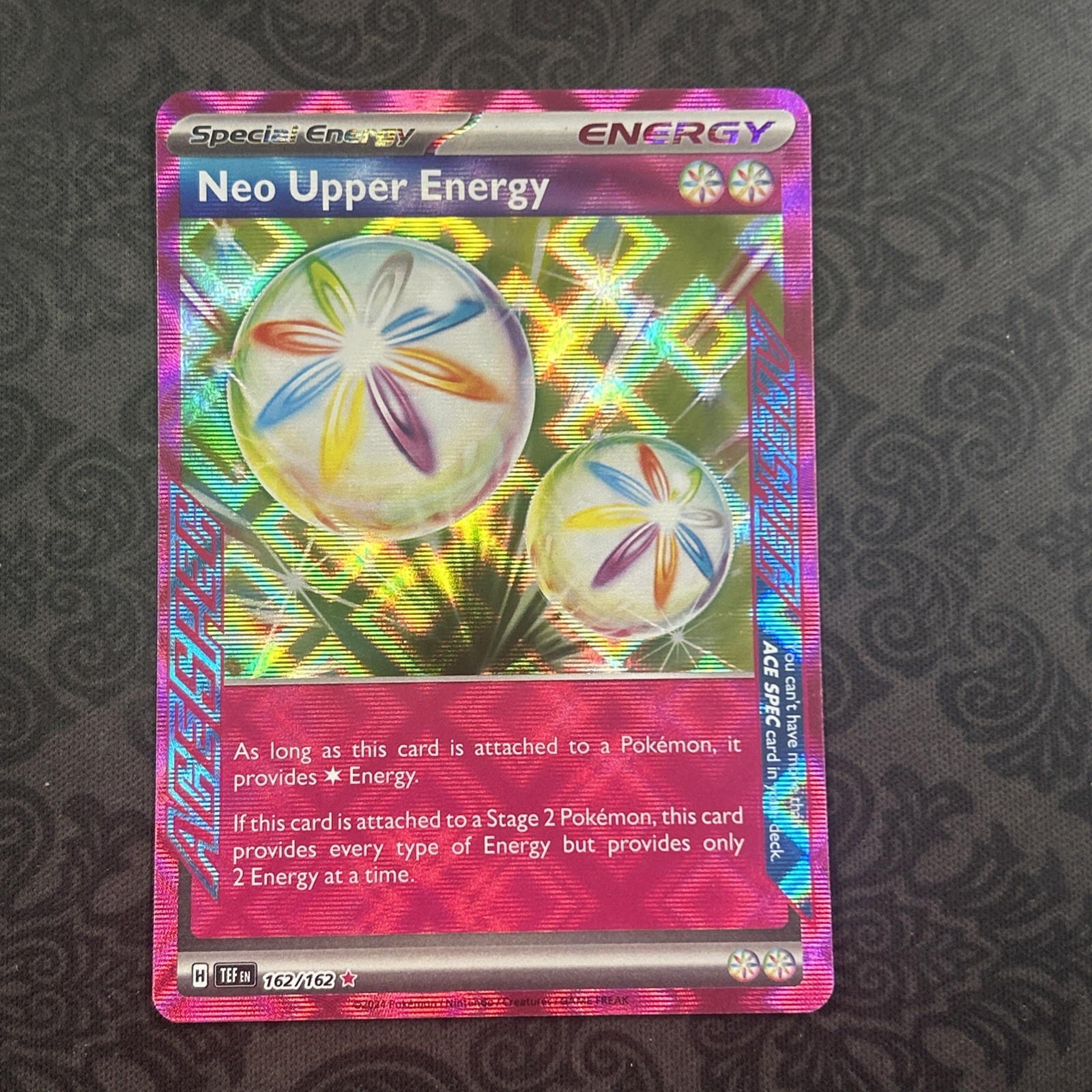 Neo Upper Energy 162/162 SV05 Temporal Forces ACE SPEC Rare Holo English