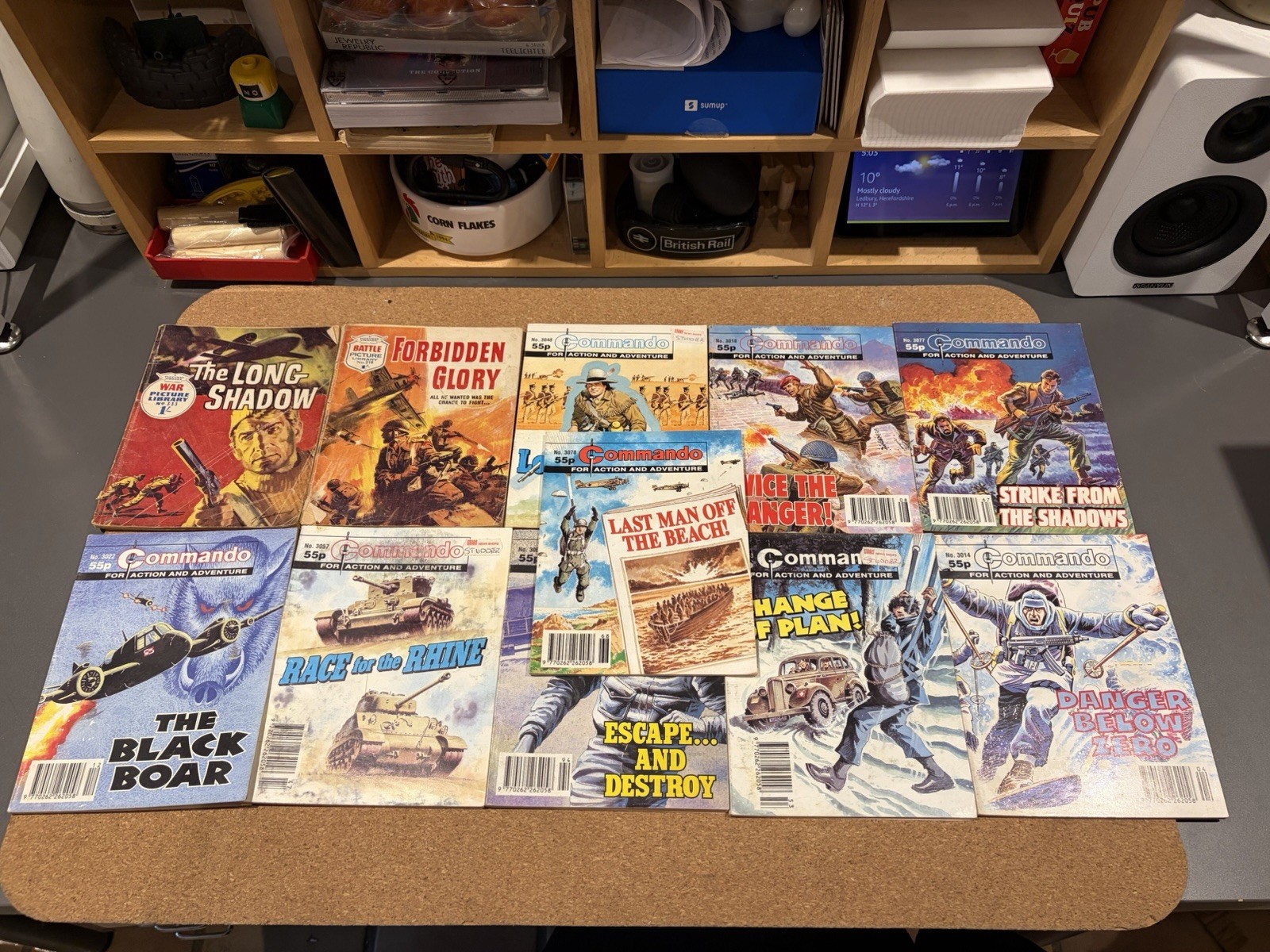 Vintage Bundle Job Lot Of 10 Commando War Comics WW2 Themed