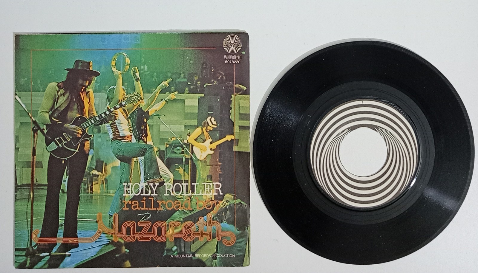 I141190 45 giri 7" - Nazareth - Holy roller / Railroad boy - Vertigo 1975