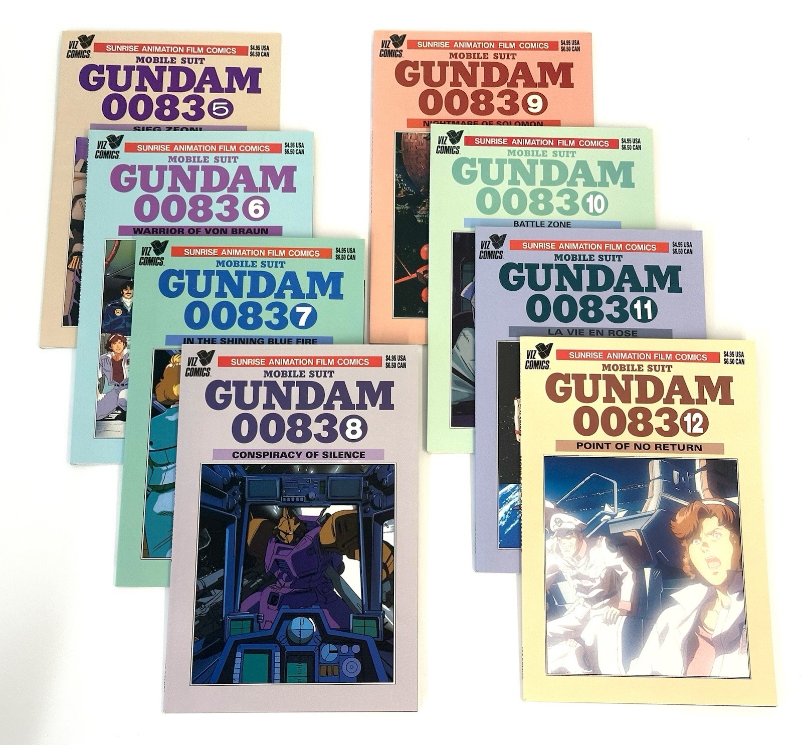 MOBILE SUIT GUNDAM 0083 #5 bis #13 raccolta VIZ COMICS Sunrise 1994 | NEAR MINT