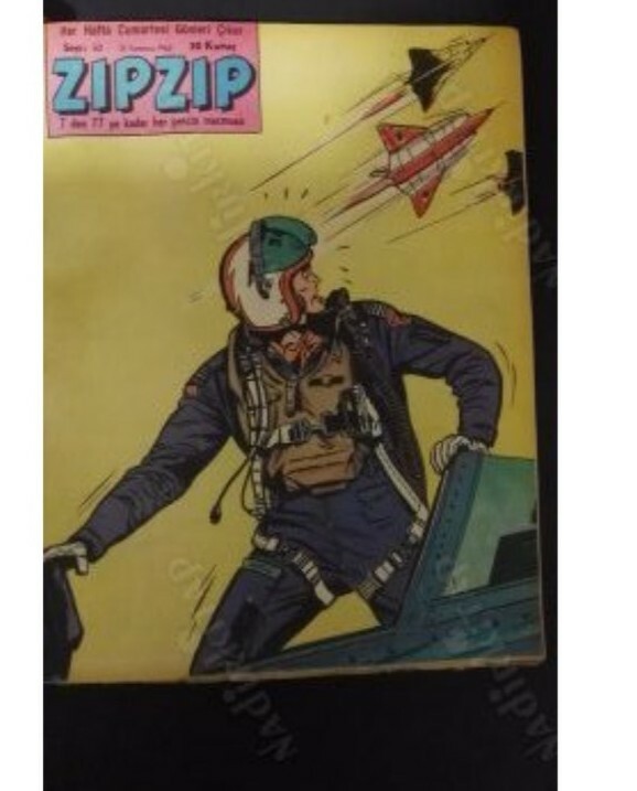Dan Cooper 1965 Edizione Turca Fumetto Zipzip 16 pagine 1ª in Turchia n. 63