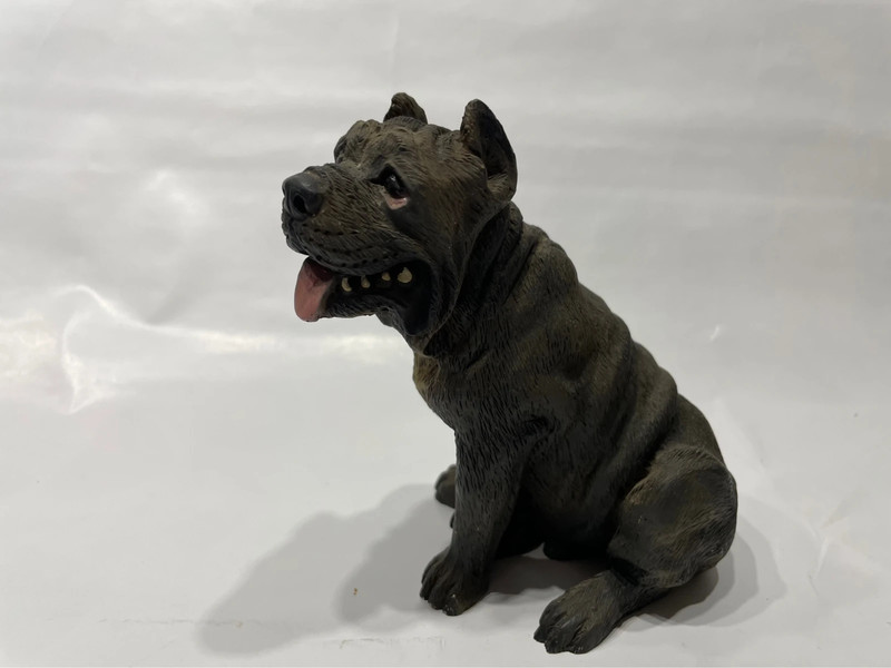 Statuina resina cane Mastino Napoletano - Castagna