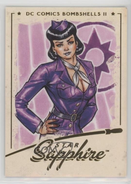 2018 Cryptozoic DC Bombshells Serie II Gold Deco Foil Star Sapphire #50 d8k