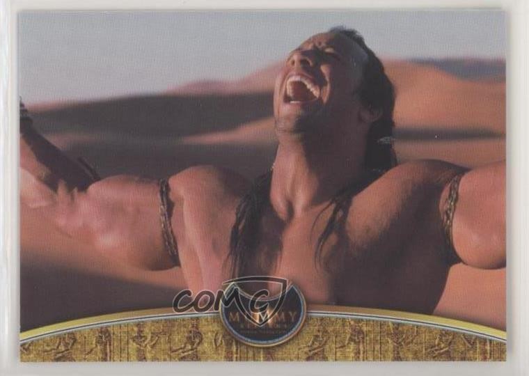 2001 Inkworks The Mummy Returns Dwayne Johnson Undefeated #4 1i8