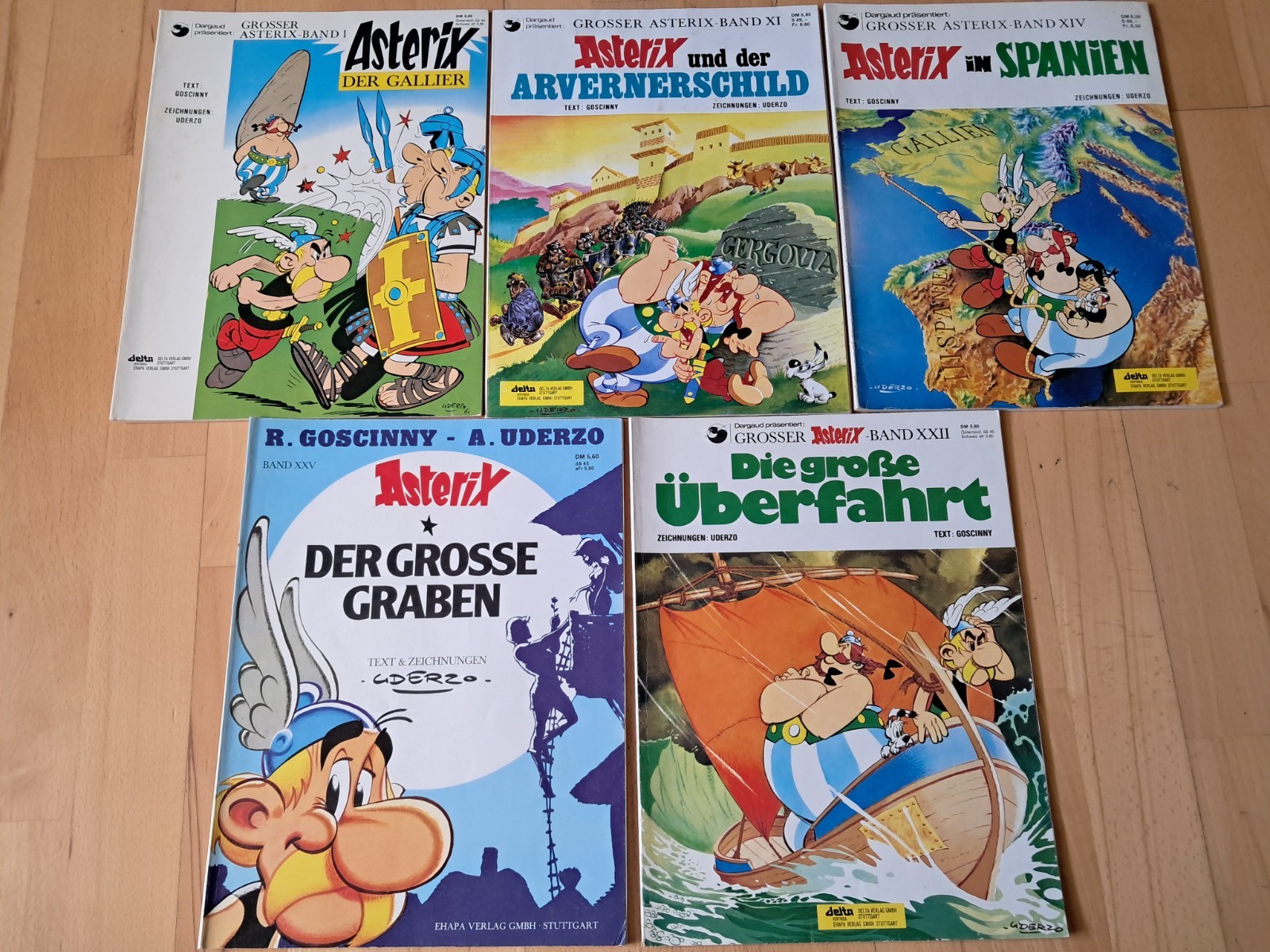 Grande volume Asterix - raccolta 5 album a fumetti Ehapa 1980-87 Uderzo & Goscinny