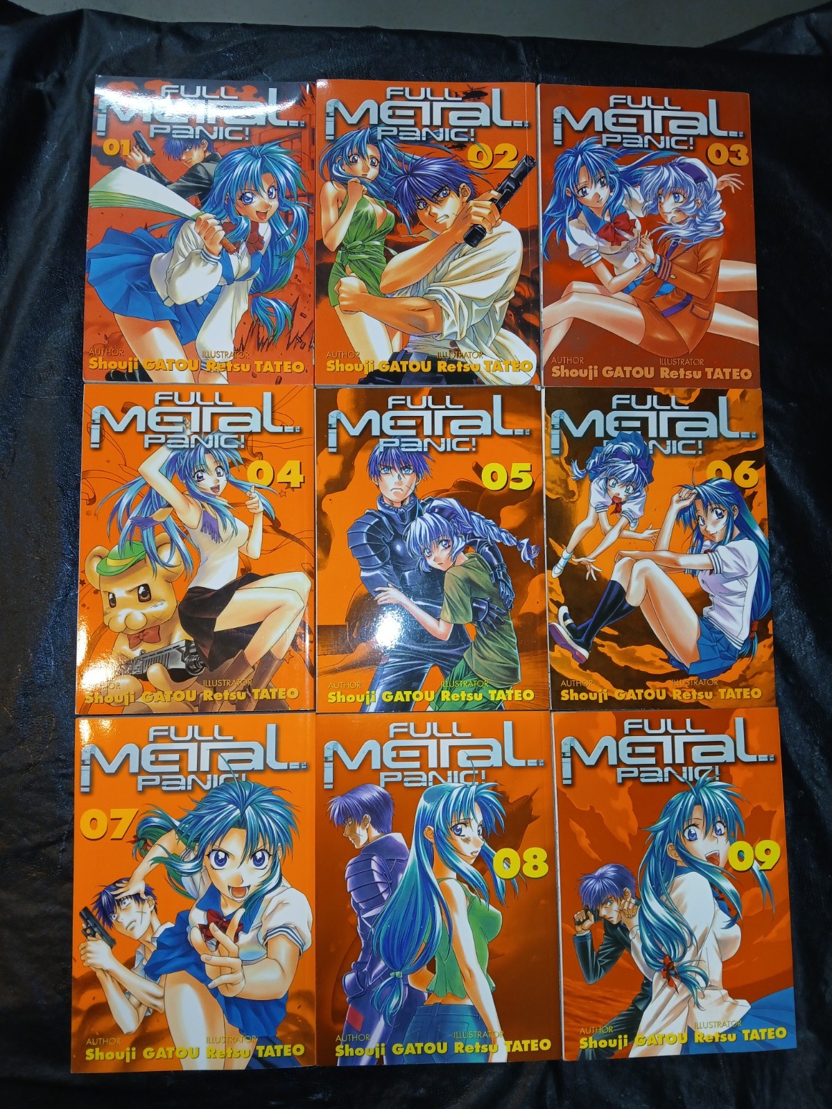 Panico in metallo completo! Volume 1-9 prima stampa manga inglese Shouji Gatou Retsu Tateo