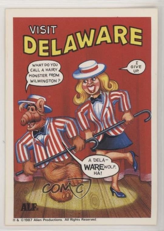 Adesivi Zoot US of Alf 1987 Alf Delaware #8 7zf