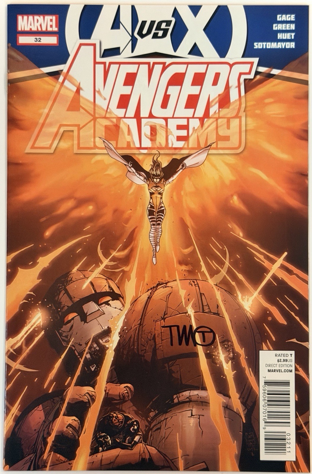 A vs X Avengers Academy #32 - Firmato dall'artista Timothy Green con certificato di autenticità - Phoenix