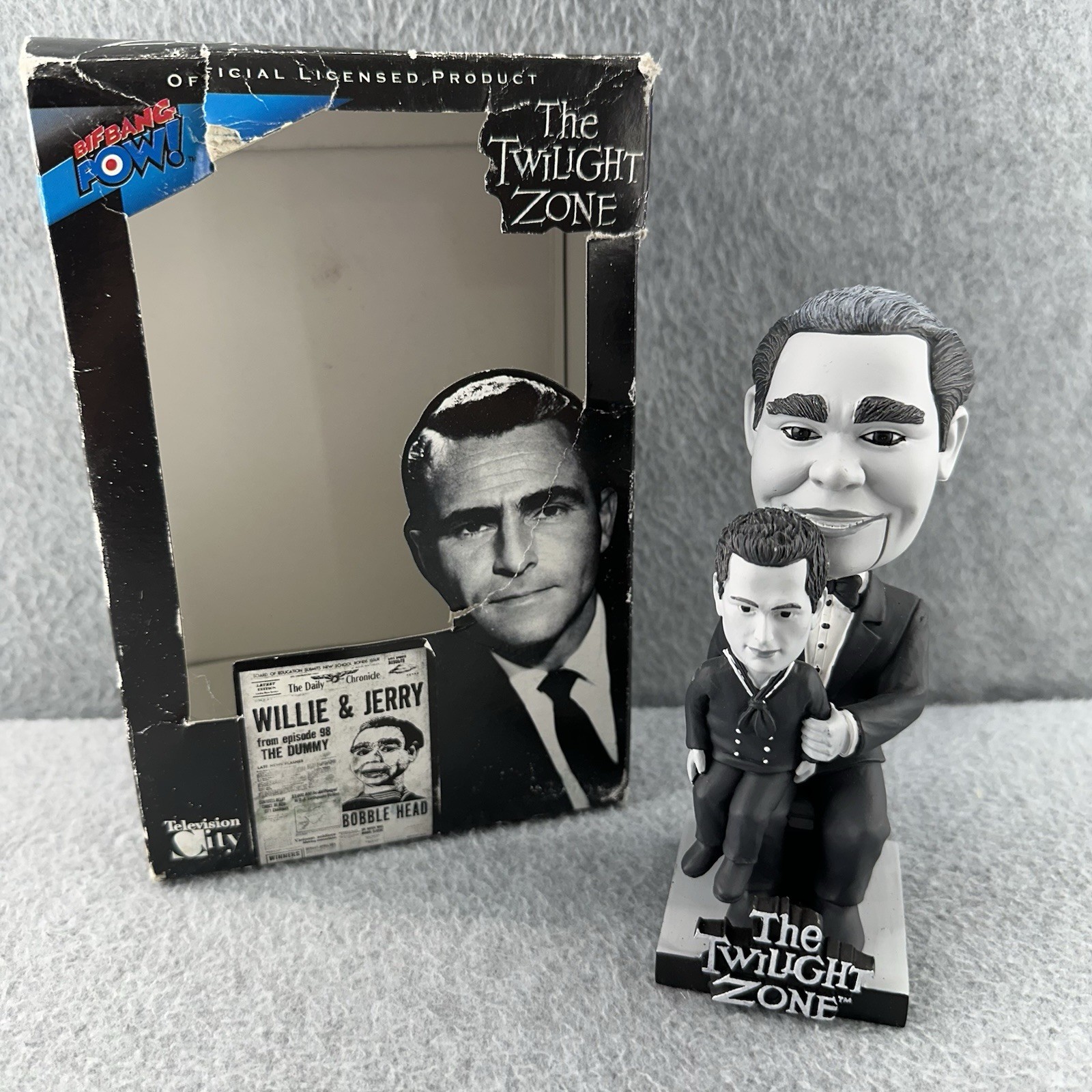 TheTwilight Zone Willie & Jerry Bobble Head Figura Bif Bang Pow The Dummy Ep 98