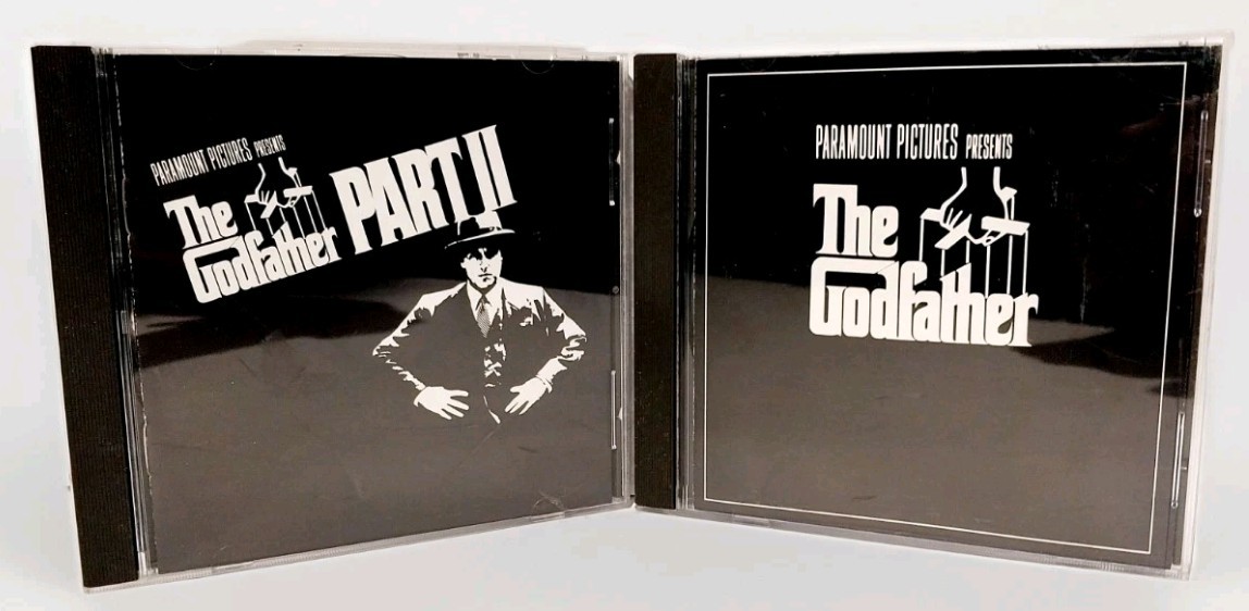LOT THE GODFATHER CDS ~ PART 1 & PART 2 ORGINAL  MOTION PITCHURE SOUNDTRACK VG