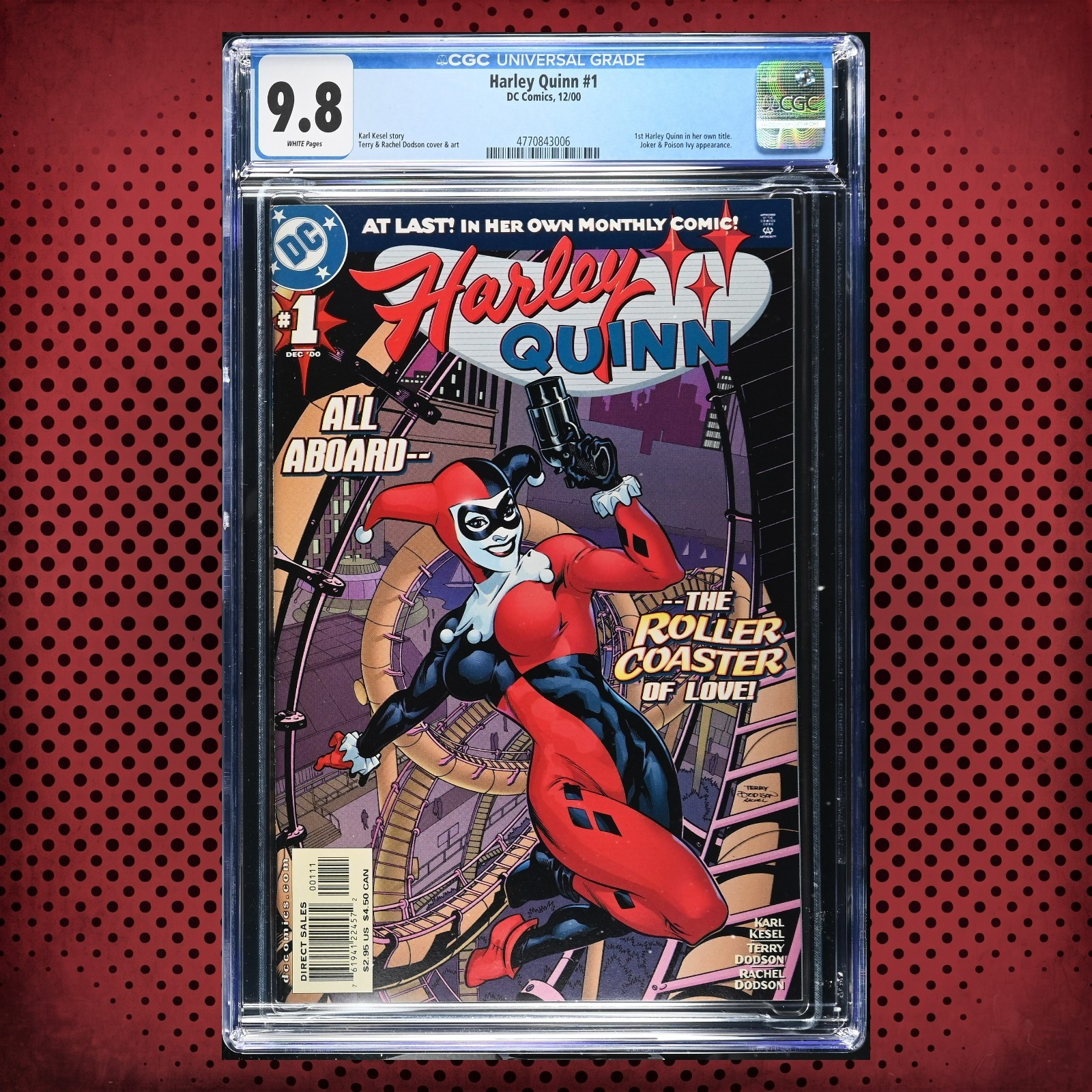 Harley Quinn (2000) #1 CGC 9.8 + 11 numeri grezzi quasi nuovi lotto (#2-7, 9-10, 15-17)