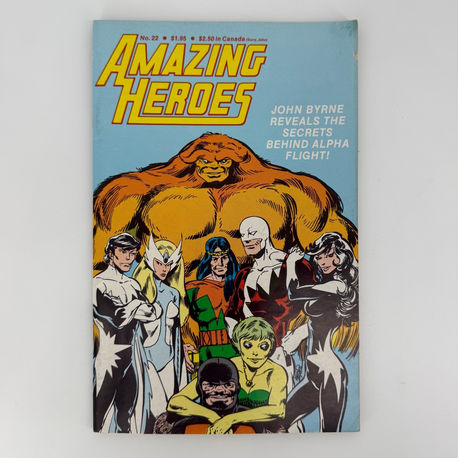 Amazing Heroes #22 1983 John Byrne Alpha Flight Fantagraphics rivista fumetti vintage