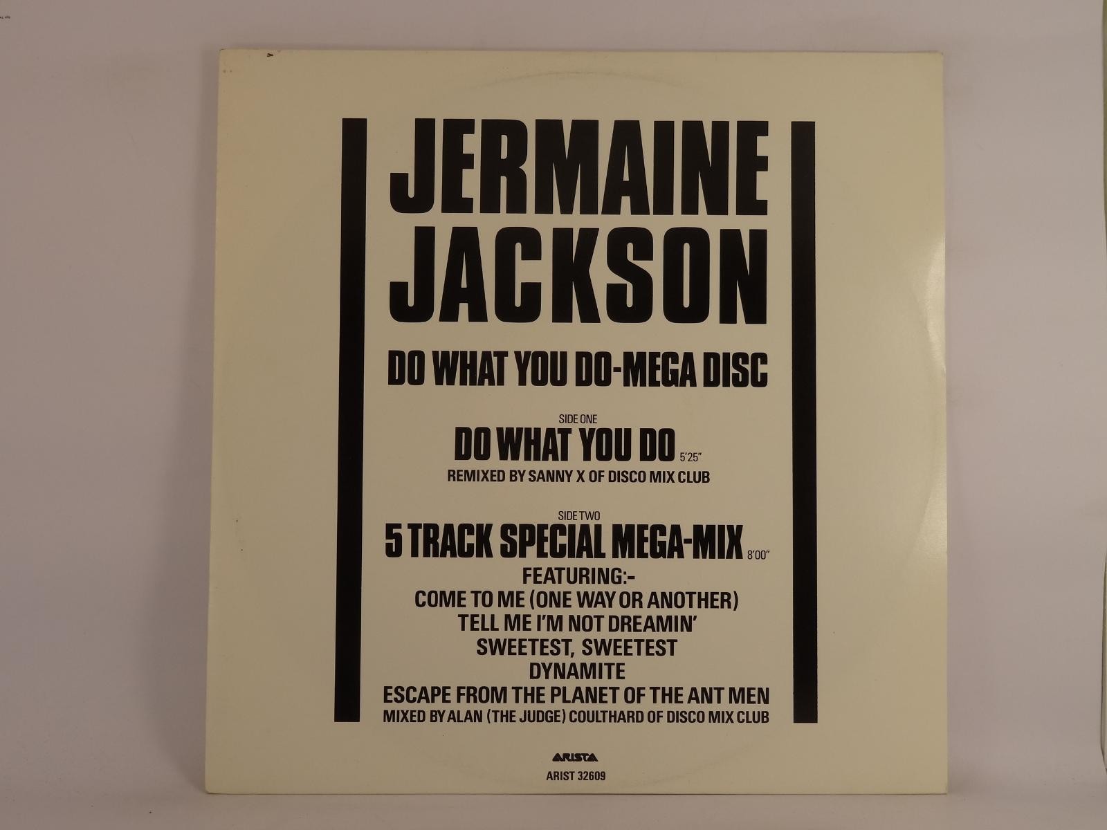 JERMAINE JACKSON DO WHAT YOU DO - MEGA DISC (256) 2 Track 12" Single including P